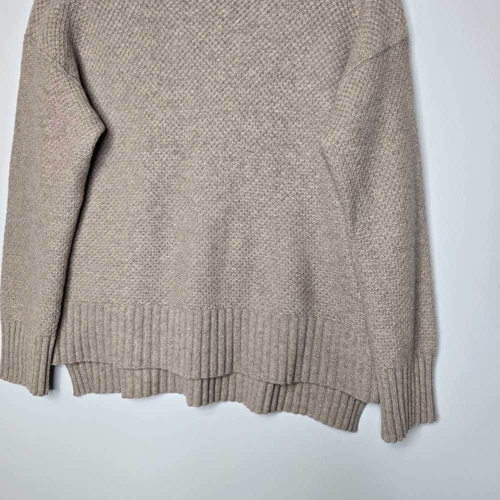 Everlane Recycled Cashmere Sweater Pullover Size M Waffle Side Mock Neck Womens - Picture 5 of 9